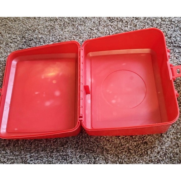 Vintage 1990 GI Joe Aladdin Red Plastic Lunch Box w/‎ Thermos Missing Lid - Picture 5 of 5